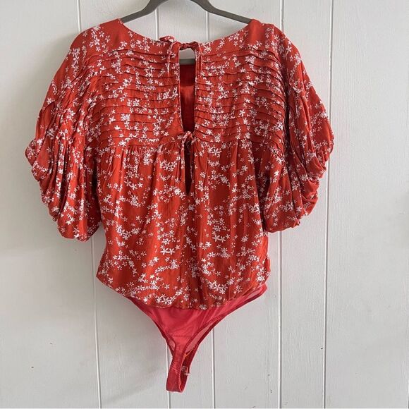 Free People Dessa Bodysuit Rust Combo - Picture 3 of 16